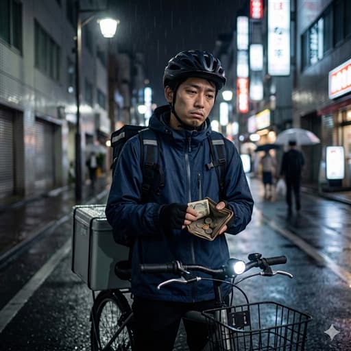 報酬の低下に悩む配達員